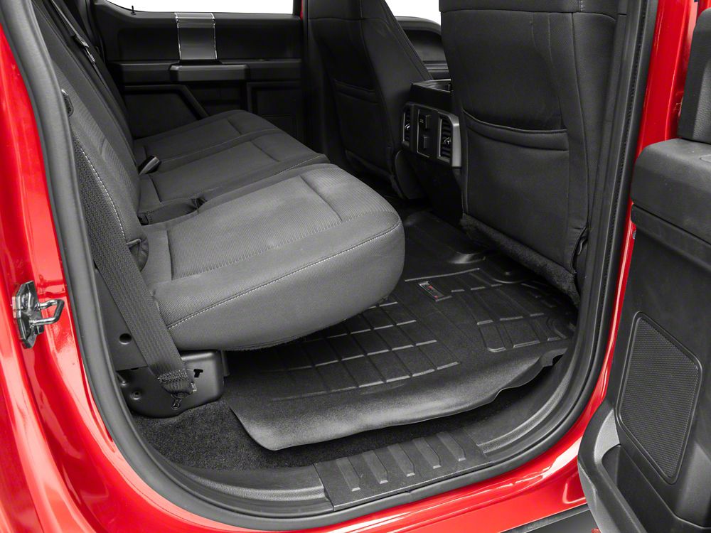 RedRock Sure-Fit Front and Second Row Floor Liners; Black (15-25 F-150 SuperCrew)
