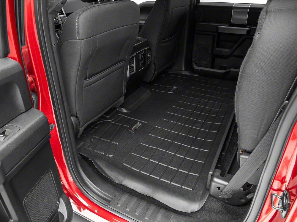RedRock Sure-Fit Front and Second Row Floor Liners; Black (15-25 F-150 SuperCrew)