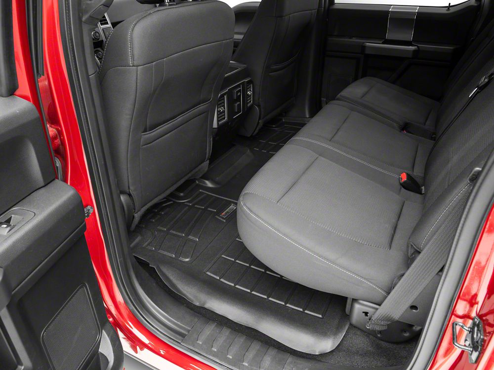 RedRock Sure-Fit Front and Second Row Floor Liners; Black (15-25 F-150 SuperCrew)