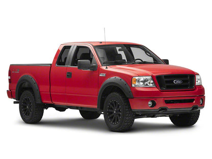 RedRock Pocket Style Fender Flares; Textured Black (04-08 F-150 Styleside)