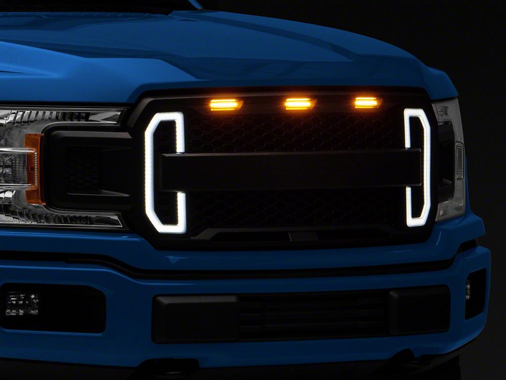 RedRock Baja Upper Replacement Grille with LED Lighting and DRL (18-20 F-150, Excluding Raptor)