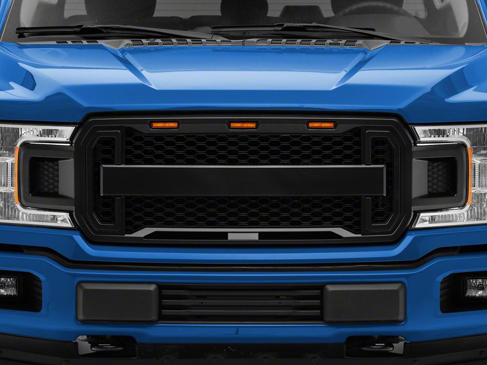 RedRock Baja Upper Replacement Grille with LED Lighting and DRL (18-20 F-150, Excluding Raptor)