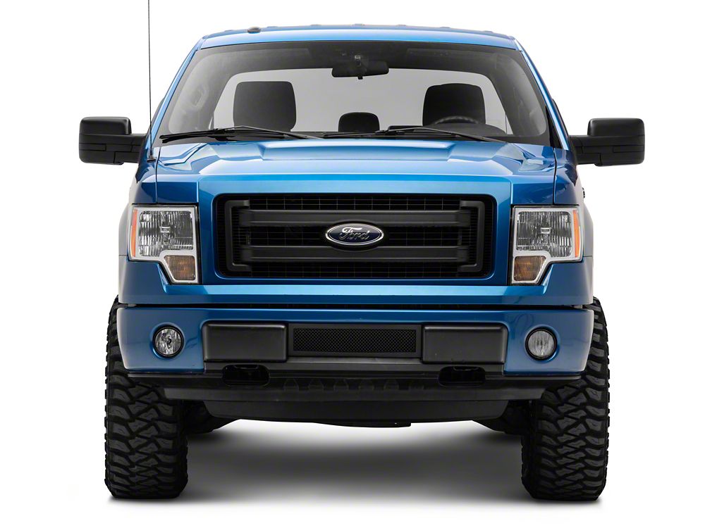 RedRock Modern Billet Mesh Lower Grille Insert; Black (09-14 F-150, Excluding Raptor, Harley Davidson & 2011 Limited)