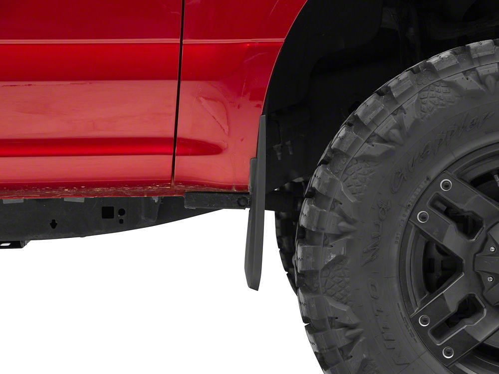 RedRock Custom Molded Mud Guards for No Fender Flares; Front and Rear (15-20 F-150 w/o OE Fender Flares)