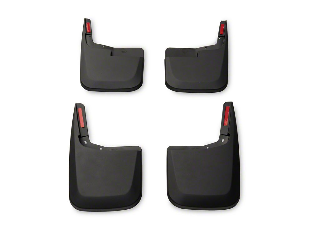 RedRock Custom Molded Mud Guards for No Fender Flares; Front and Rear (15-20 F-150 w/o OE Fender Flares)