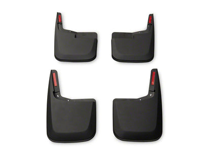 RedRock Custom Molded Mud Guards for No Fender Flares; Front and Rear (15-20 F-150 w/o OE Fender Flares)