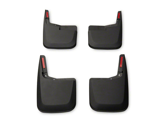 RedRock Custom Molded Mud Guards for No Fender Flares; Front and Rear (15-20 F-150 w/o OE Fender Flares)