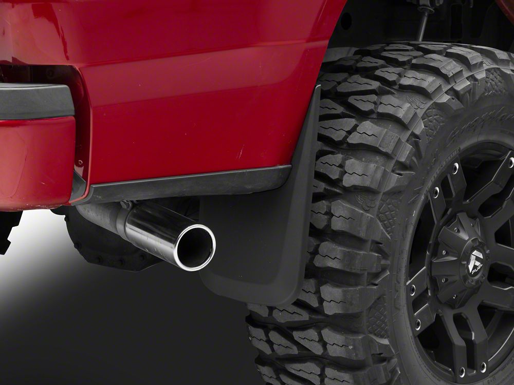 RedRock Custom Molded Mud Guards for No Fender Flares; Front and Rear (15-20 F-150 w/o OE Fender Flares)