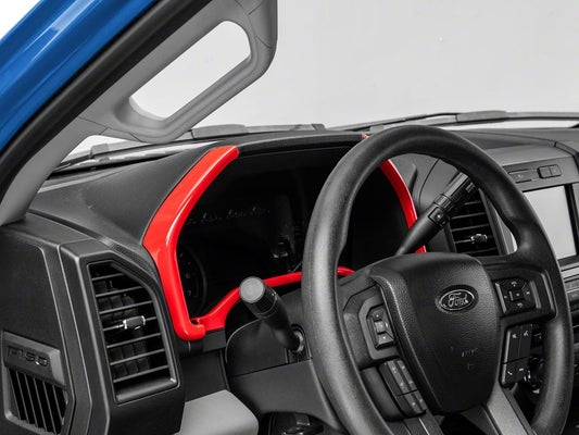RedRock Gauge Cluster Bezel; Red (15-20 F-150)