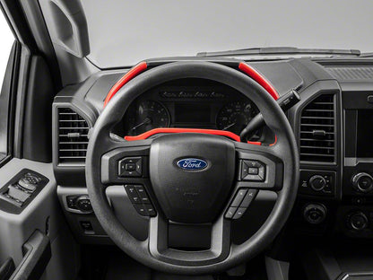RedRock Gauge Cluster Bezel; Red (15-20 F-150)
