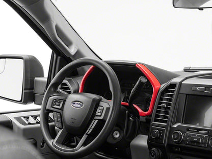RedRock Gauge Cluster Bezel; Red (15-20 F-150)