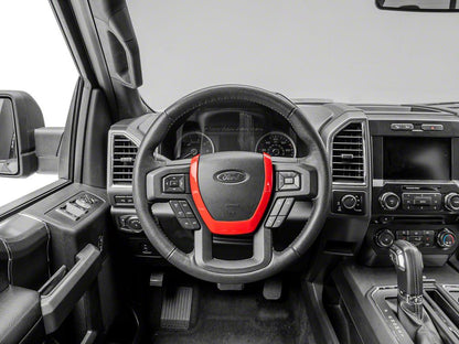 RedRock Steering Wheel Horn Trim; Red (15-20 F-150)