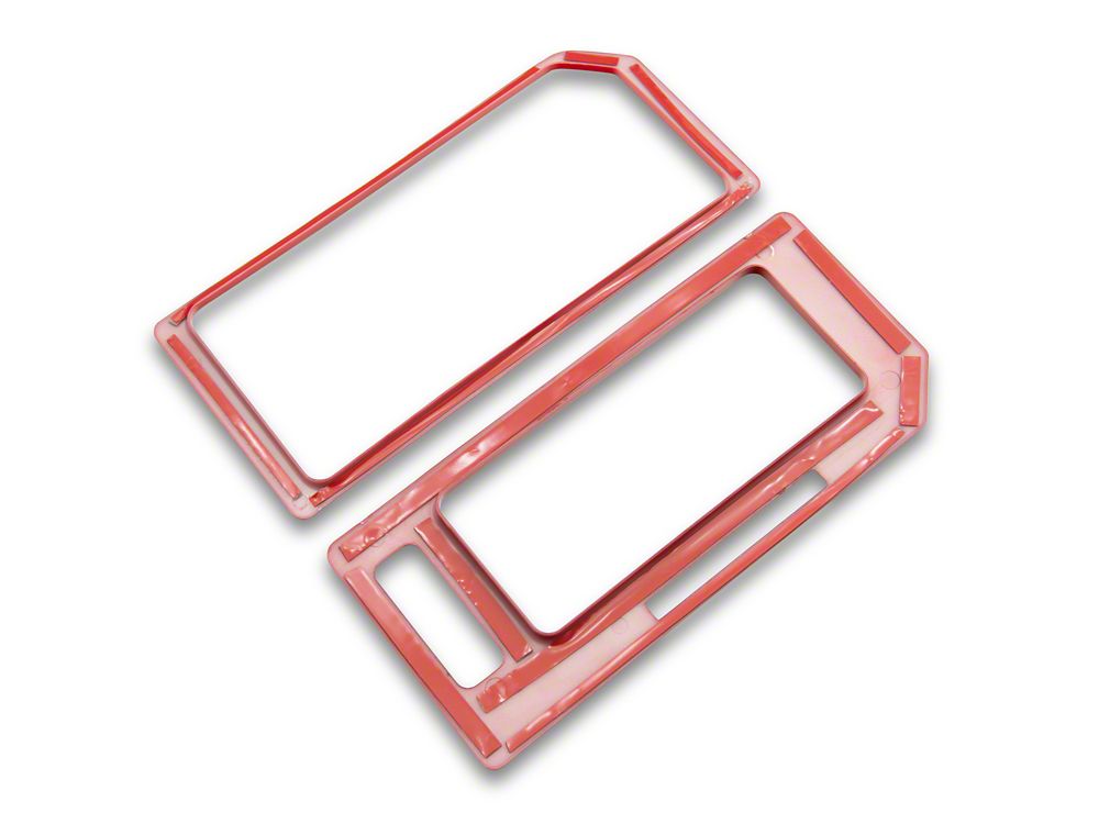 RedRock Center Console Shifter Trim Bezels; Red (15-20 F-150)