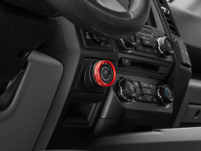 RedRock Trailer Button Knob Cover; Red (15-20 F-150)