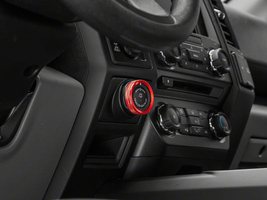 RedRock Trailer Button Knob Cover; Red (15-20 F-150)