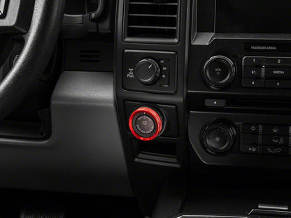 RedRock Trailer Button Knob Cover; Red (15-20 F-150)