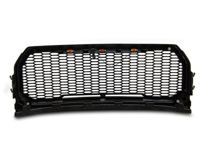RedRock Baja Upper Replacement Grille with LED Lighting; Gloss Black (15-17 F-150, Excluding Raptor)