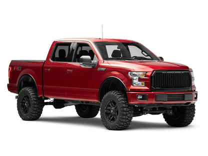 RedRock Baja Upper Replacement Grille with LED Lighting; Gloss Black (15-17 F-150, Excluding Raptor)