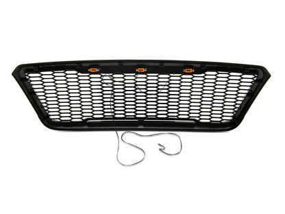 RedRock Baja Upper Replacement Grille with LED Lighting; Gloss Black (04-08 F-150)