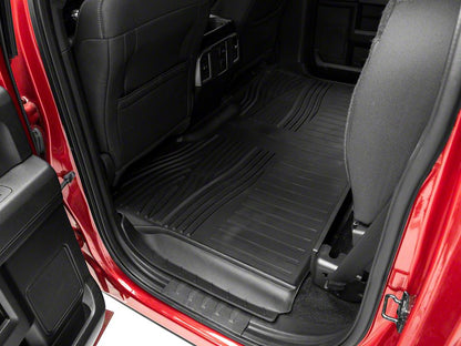 RedRock Molded Front and Rear Floor Liners; Black (15-25 F-150 SuperCrew)