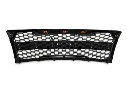 RedRock Upper Replacement Grille with LED Lighting and Emblem Surround; Matte Black (09-14 F-150, Excluding Raptor & Forward Facing Camera)