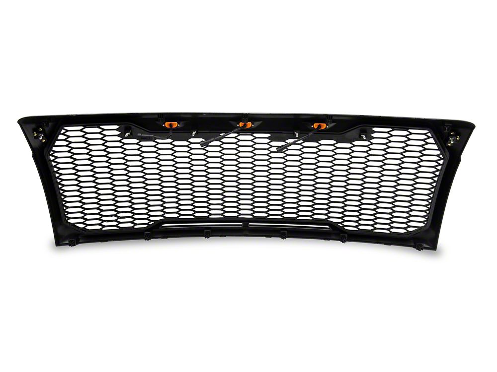 RedRock Upper Replacement Grille with LED Lighting; Matte Black (09-14 F-150, Excluding Raptor)