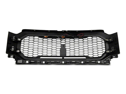RedRock Baja Upper Replacement Grille with LED Lighting; Charcoal (21-23 F-150, Excluding Raptor & Tremor)