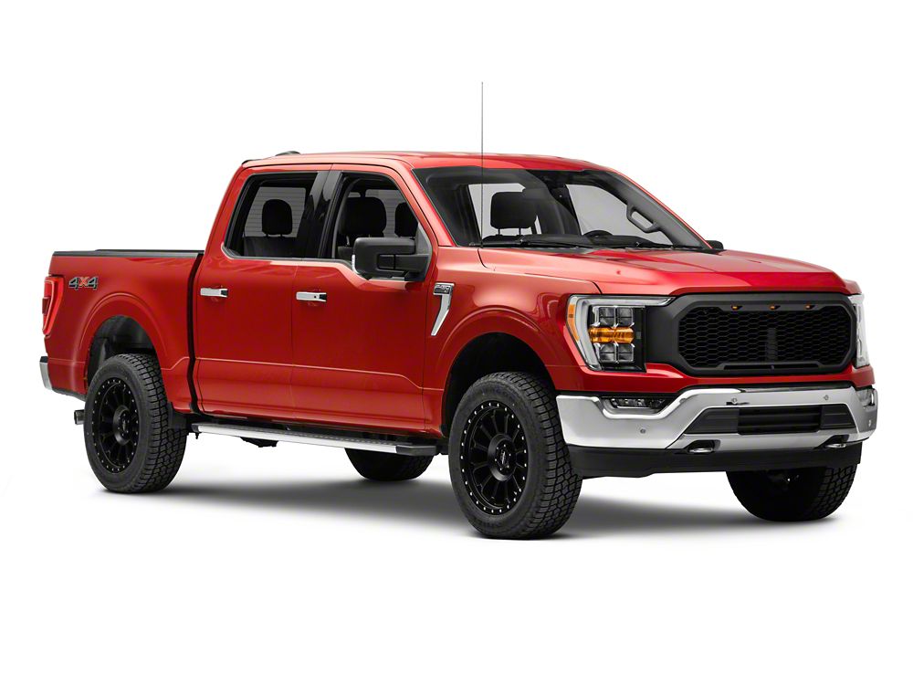 RedRock Baja Upper Replacement Grille with LED Lighting; Charcoal (21-23 F-150, Excluding Raptor & Tremor)