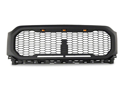 RedRock Baja Upper Replacement Grille with LED Lighting; Black (21-23 F-150, Excluding Raptor & Tremor)