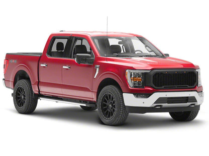 RedRock Baja Upper Replacement Grille with LED Lighting; Black (21-23 F-150, Excluding Raptor & Tremor)