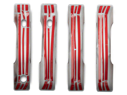 RedRock Front and Rear Door Handle Covers; Carbon Fiber (21-25 F-150 SuperCrew w/ Smart Key Button)