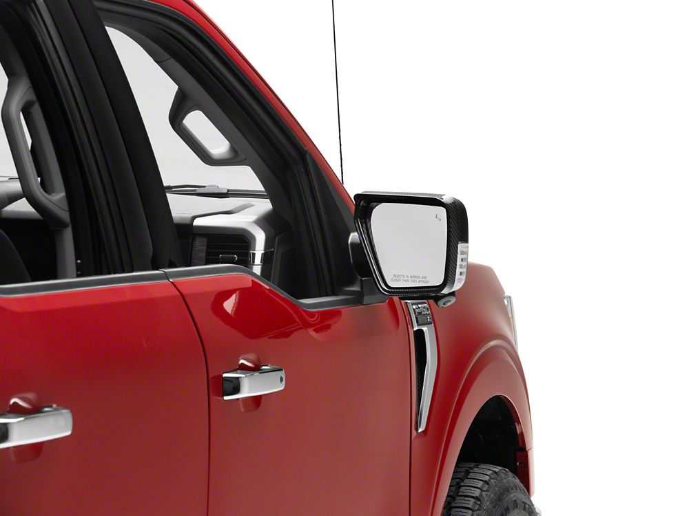 RedRock Side Mirror Trim; Carbon Fiber (21-25 F-150)