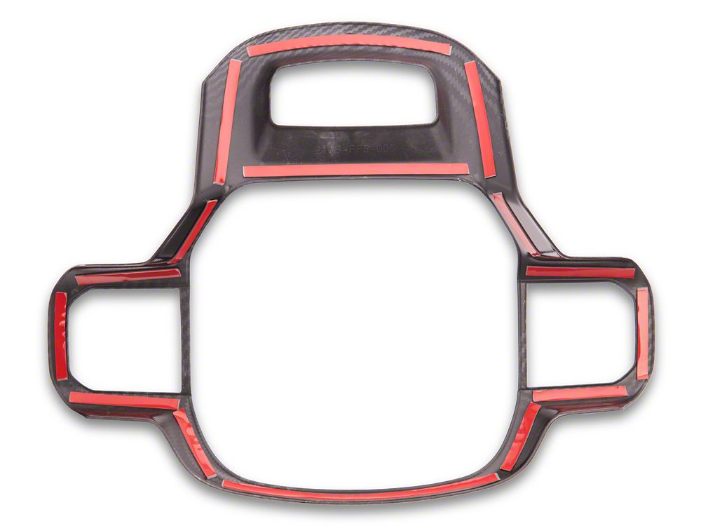 RedRock Steering Wheel Trim; Carbon Fiber (21-25 F-150)