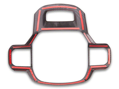 RedRock Steering Wheel Trim; Carbon Fiber (21-25 F-150)