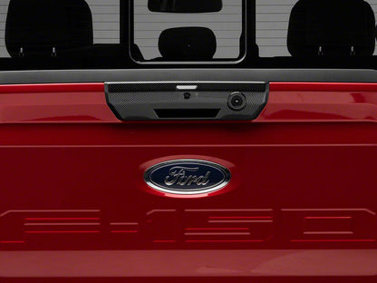 RedRock Tailgate Handle Cover; Carbon Fiber (21-25 F-150 w/ Power Fold-Down Tailgate)