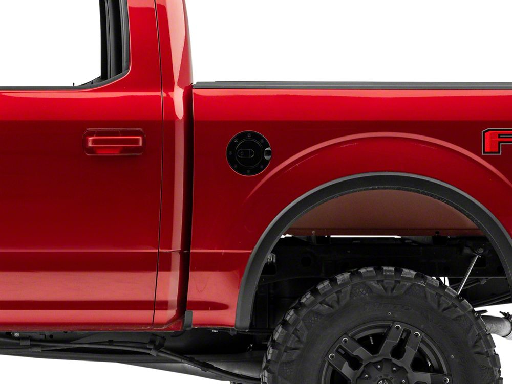RedRock Fuel Door Cover; Gloss Black (15-20 F-150, Excluding Diesel)