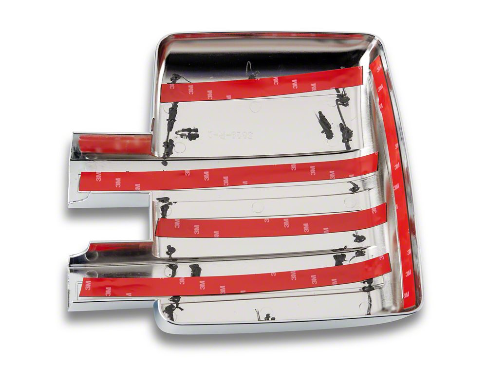 RedRock Full Towing Mirror Covers; Chrome (09-14 F-150)