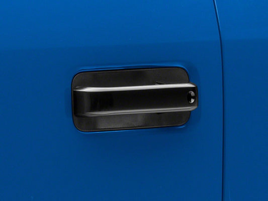RedRock Door Handle Covers; Black (15-20 F-150 SuperCrew)