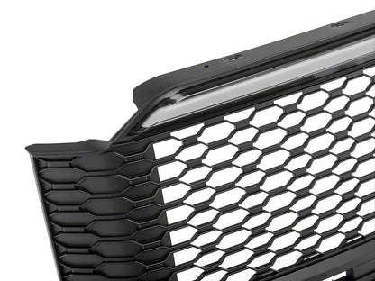 RedRock Baja Style Upper Replacement Grille with LED Light Bar and Emblem Surround (21-23 F-150, Excluding Raptor & Tremor)