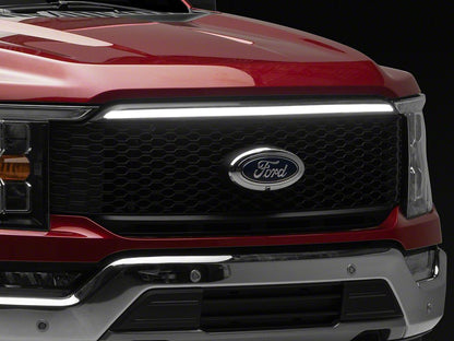 RedRock Baja Style Upper Replacement Grille with LED Light Bar and Emblem Surround (21-23 F-150, Excluding Raptor & Tremor)