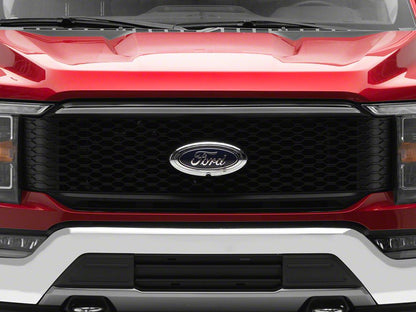 RedRock Baja Style Upper Replacement Grille with LED Light Bar and Emblem Surround (21-23 F-150, Excluding Raptor & Tremor)