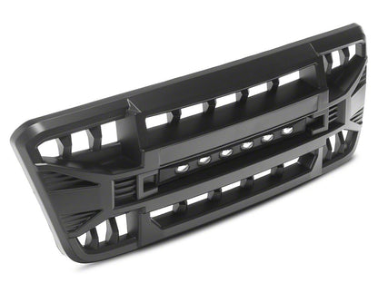 RedRock Armor Upper Replacement Grille with LED Off-Road Lighting; Matte Black (04-08 F-150)