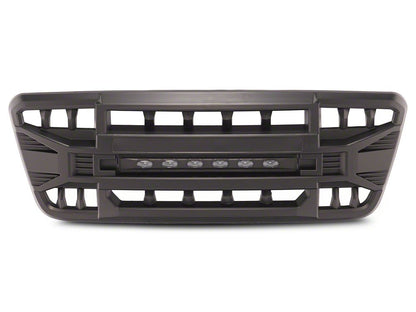 RedRock Armor Upper Replacement Grille with LED Off-Road Lighting; Matte Black (04-08 F-150)
