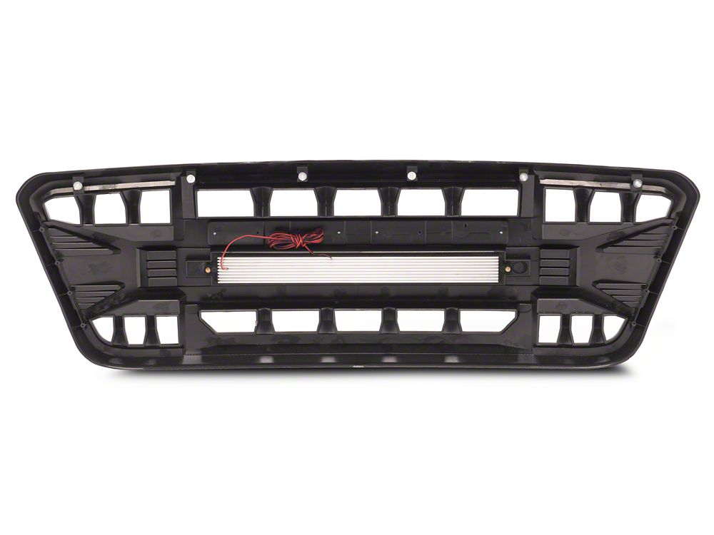 RedRock Armor Upper Replacement Grille with LED Off-Road Lighting; Matte Black (04-08 F-150)