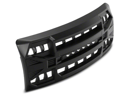 RedRock Armor Upper Replacement Grille with LED Off-Road Lighting; Matte Black (09-14 F-150, Excluding Raptor)