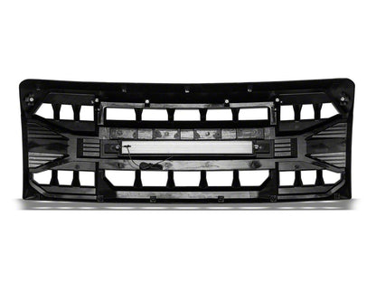 RedRock Armor Upper Replacement Grille with LED Off-Road Lighting; Matte Black (09-14 F-150, Excluding Raptor)