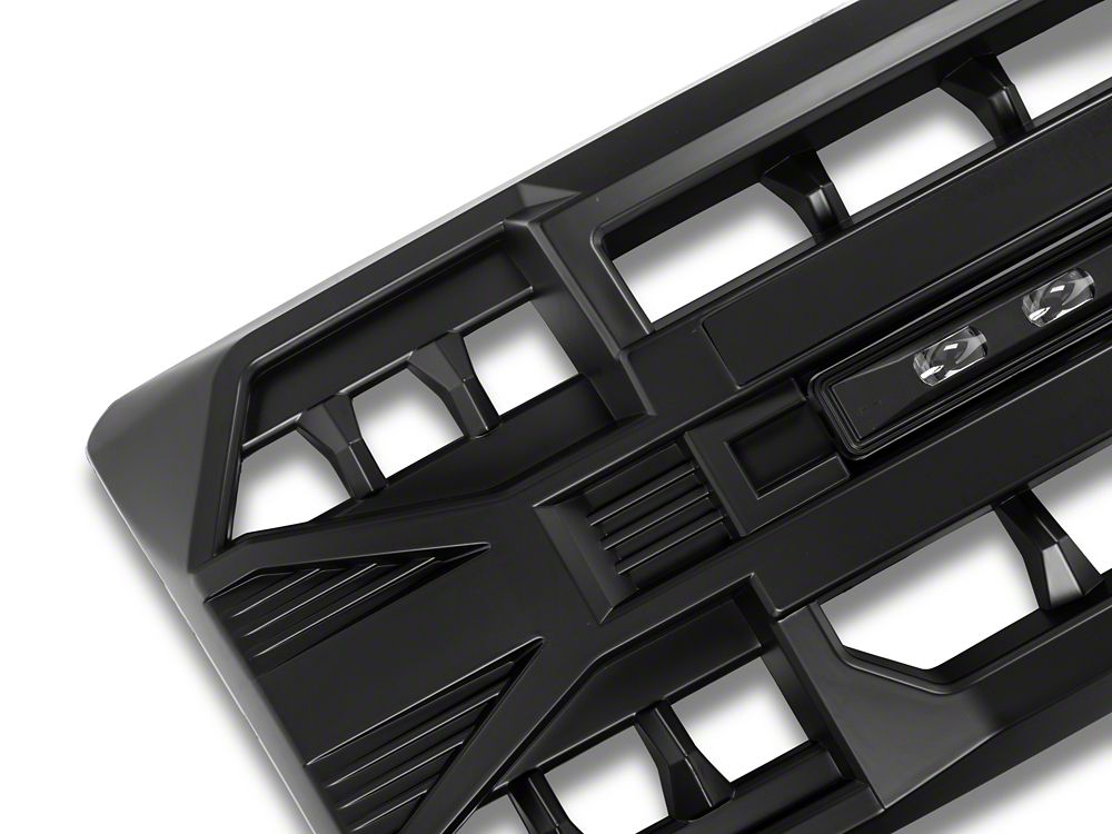 RedRock Armor Upper Replacement Grille with LED Off-Road Lighting; Matte Black (09-14 F-150, Excluding Raptor)