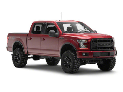 RedRock Armor Upper Replacement Grille with LED Off-Road Lighting; Matte Black (15-17 F-150, Excluding Raptor)