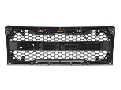 RedRock Baja Upper Replacement Grille with LED DRL and Turn Signal Function; Matte Black (09-14 F-150, Excluding Raptor)