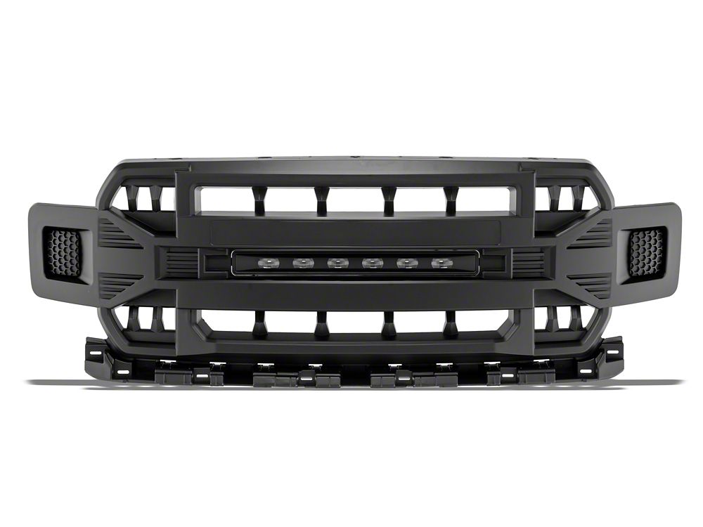 RedRock Armor Upper Replacement Grille with LED Off-Road Lighting (18-20 F-150, Excluding Raptor)